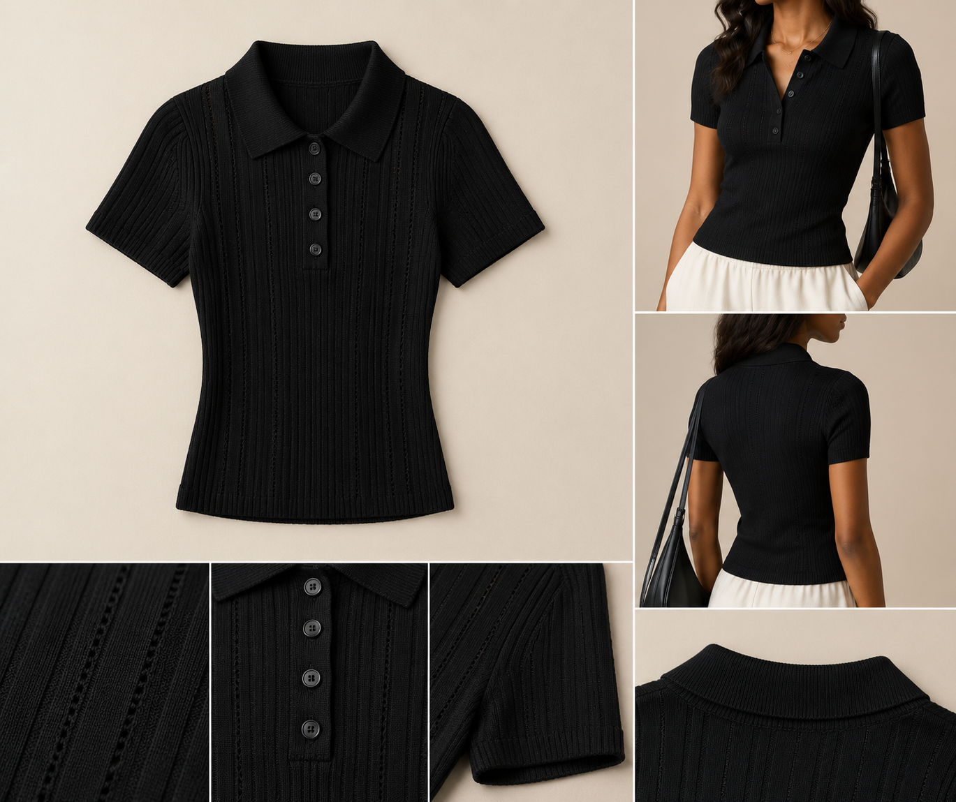 Knit Polo Top
