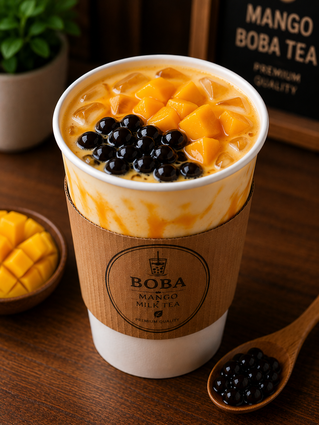 Mango Boba Tea